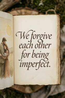 We forgive each other for being imperfects.