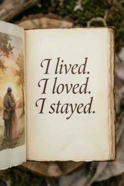 And if we're lucky, at the end we can say:
"I lived. I loved. I stayed."